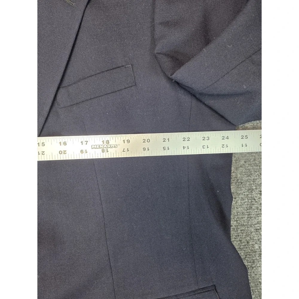 Bill Blass Wool Blazer Mens 48 Navy Blue Gold Buttons Jacket